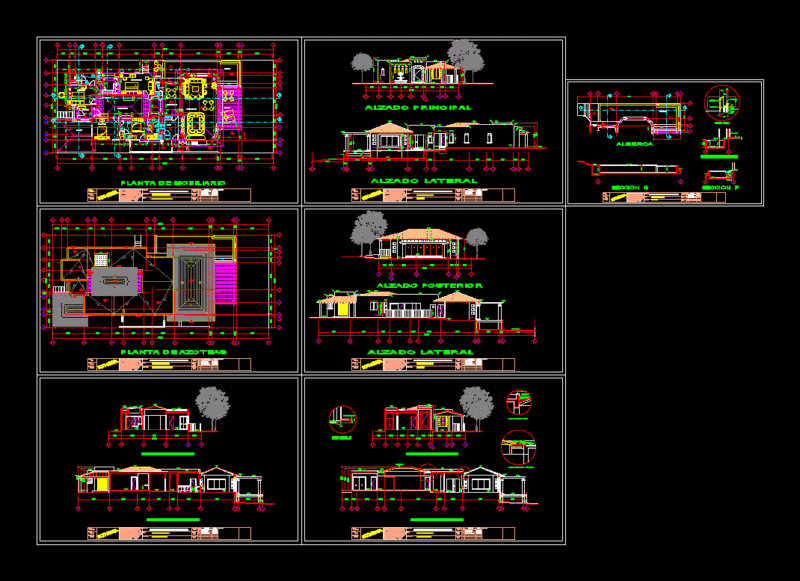 Room House 248 M2 DWG Section for AutoCAD