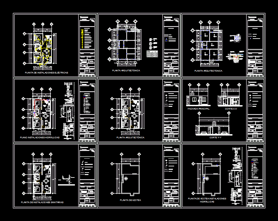 House 2D DWG Full Project for AutoCAD • Designs CAD electrical plan ideas 