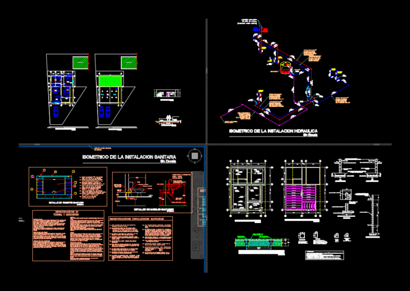 Room House Construction Plans DWG Plan for AutoCAD