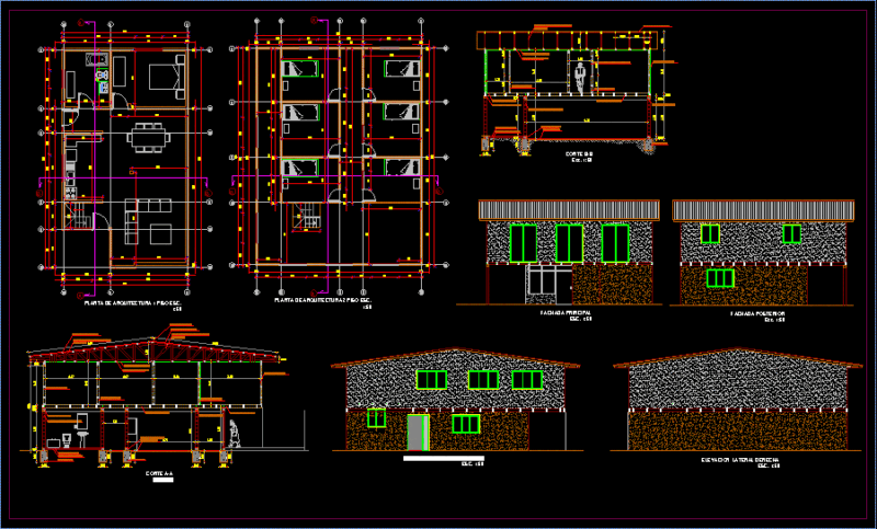 Room House DWG Block for AutoCAD