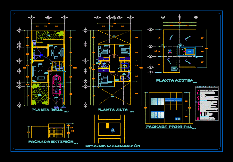 Room House DWG Block for AutoCAD