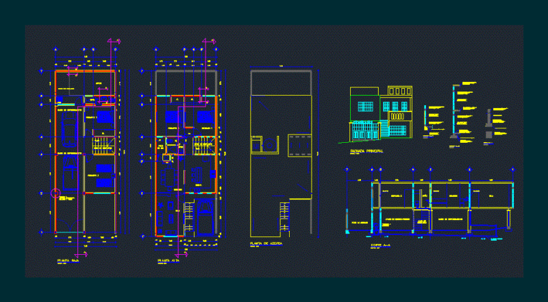Room House DWG Block for AutoCAD