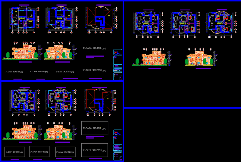 Room House DWG Block for AutoCAD