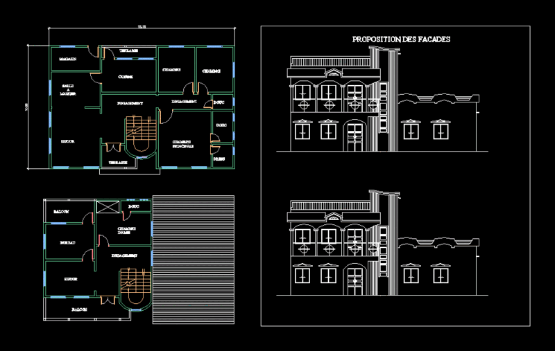 Room House DWG Block for AutoCAD