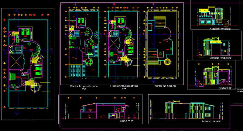 Room House DWG Elevation for AutoCAD