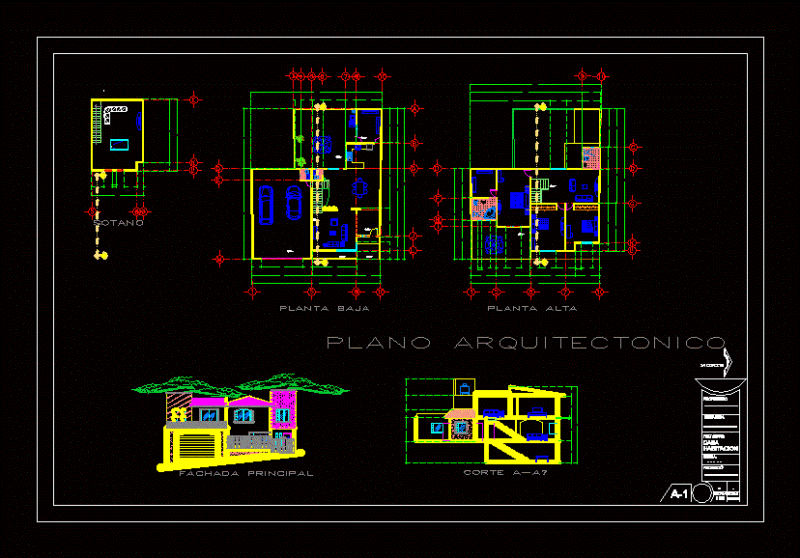 Room House DWG Section for AutoCAD