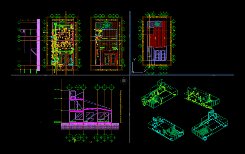 Room House Facilities DWG Full Project for AutoCAD