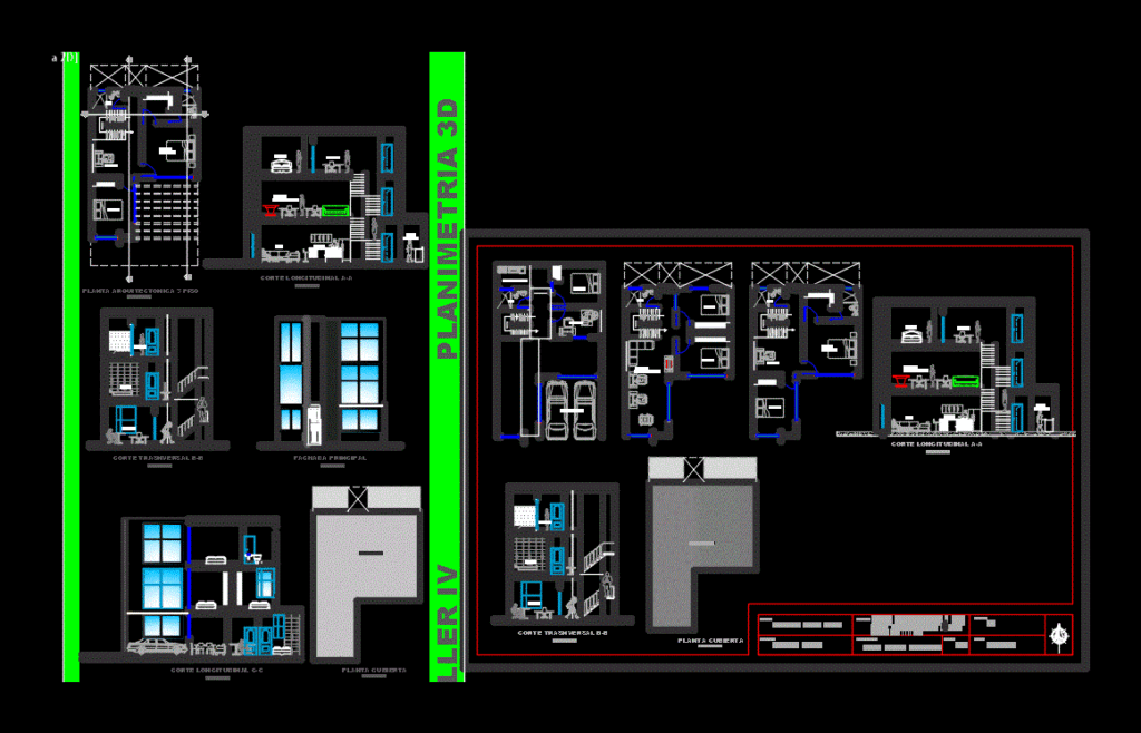 Row House DWG Block for AutoCAD