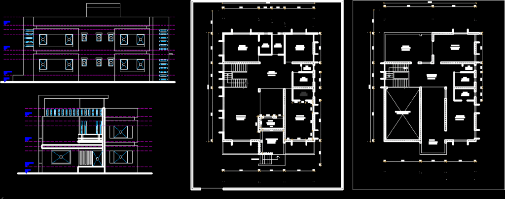 Row House DWG Block for AutoCAD