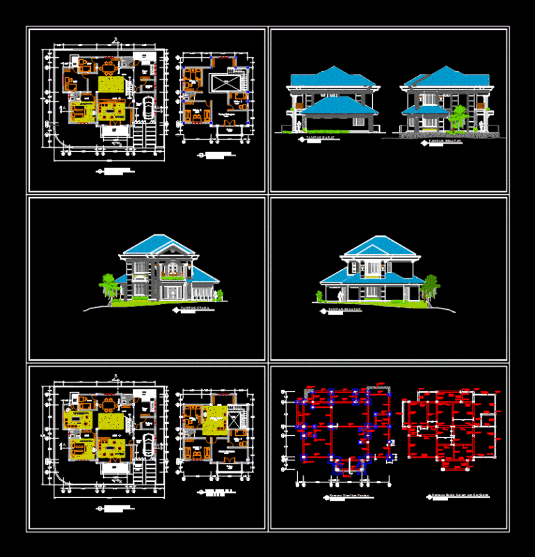 Rumah – House DWG Block for AutoCAD