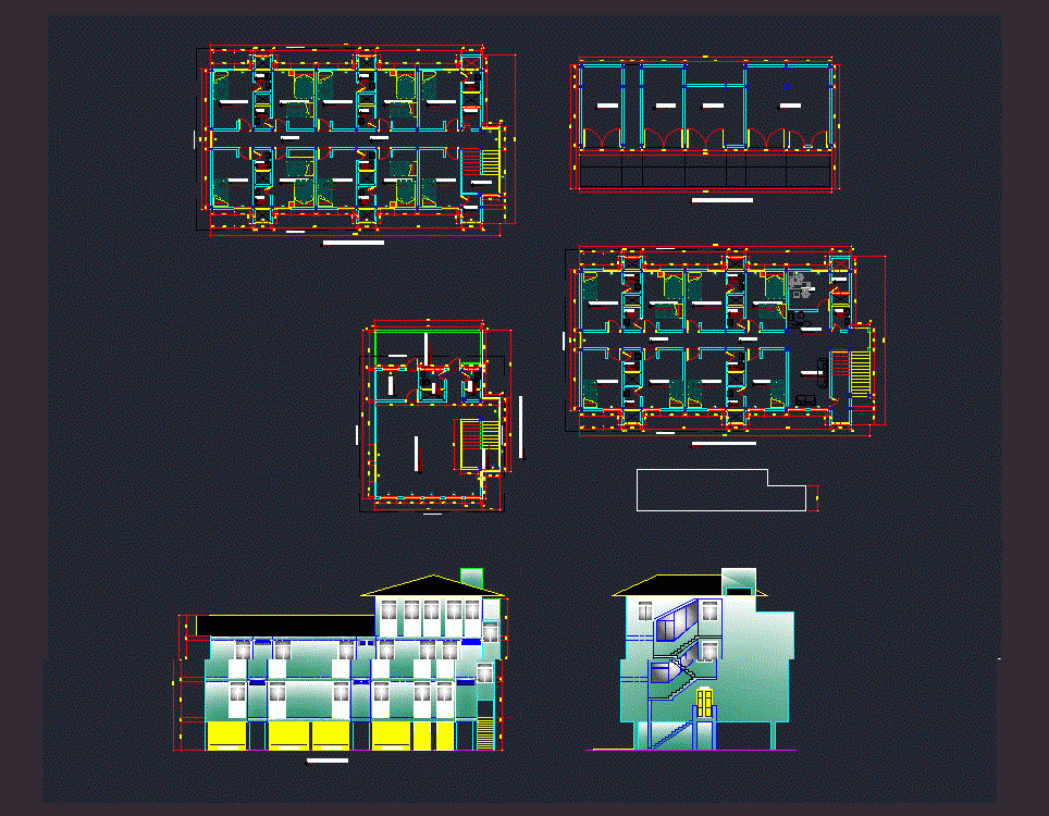 Four Levels Country Hotel With Architectural Plans D DWG Design Plan For AutoCAD DesignsCAD