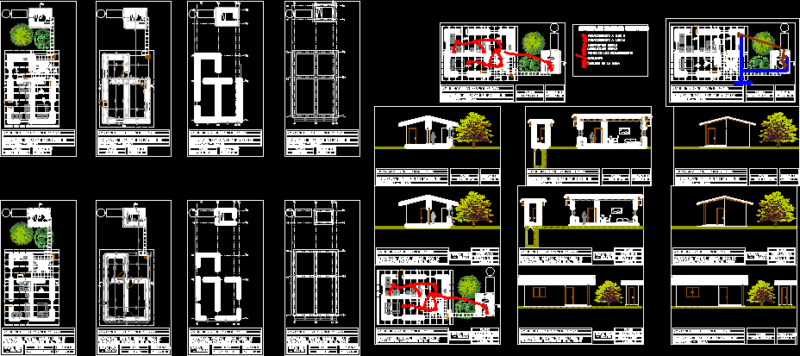 Rural House DWG Section for AutoCAD