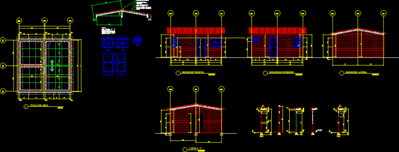 Rural Minimal Housing DWG Block for AutoCAD