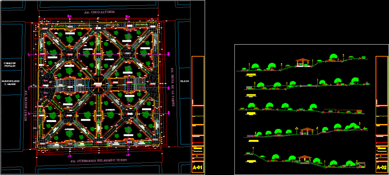 Rural Parade DWG Block for AutoCAD