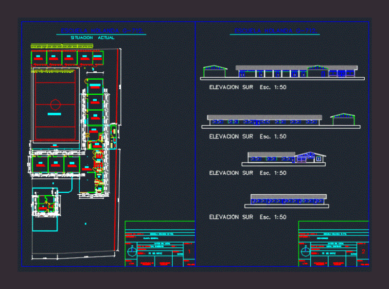 Rural School DWG Block for AutoCAD