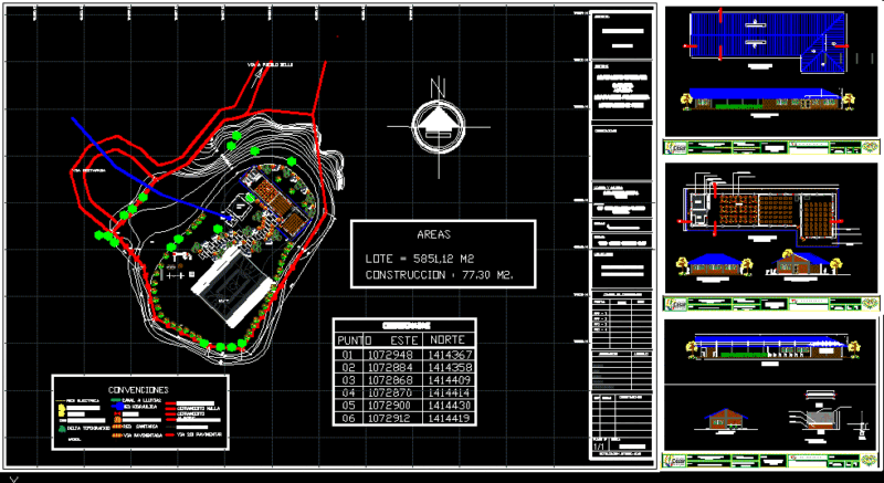 Rural School In Valley Dupar – Colombia – El Diviso School DWG Block for AutoCAD