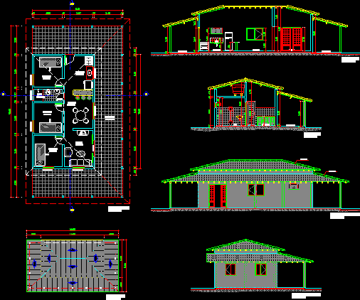 Rustic House DWG Section for AutoCAD • Designs CAD