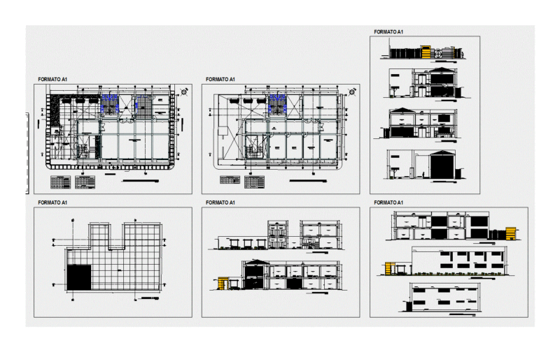 Salon Sum DWG Section for AutoCAD
