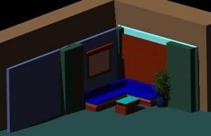 Sceneryfor Tv DWG Block for AutoCAD