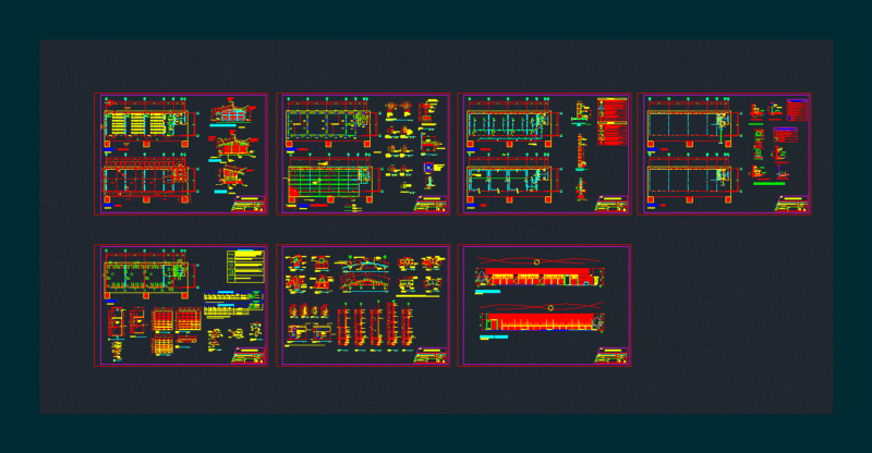 School 3 Classrooms DWG Full Project for AutoCAD
