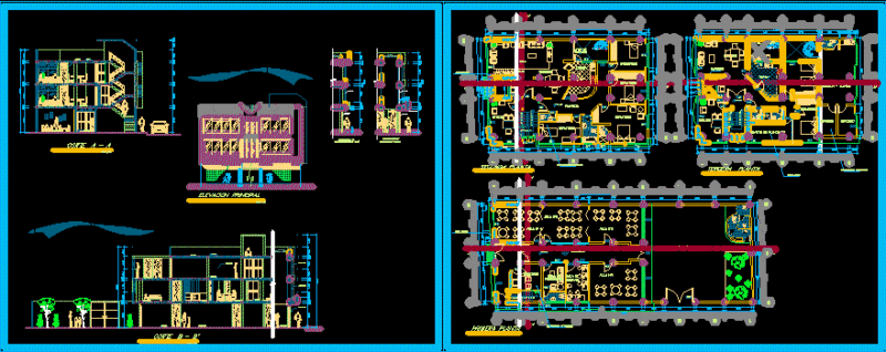 School – House Project DWG Full Project for AutoCAD