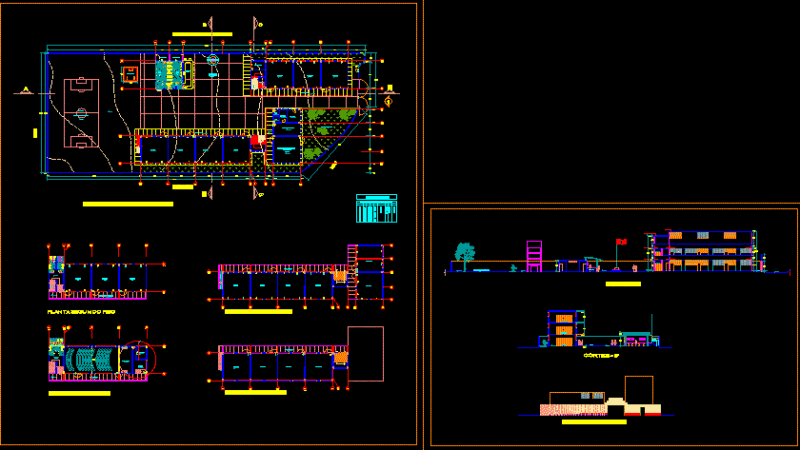 School – Plant – Sections DWG Section for AutoCAD