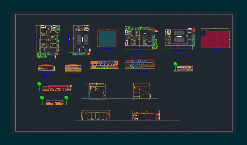 School Auditorium DWG Block for AutoCAD