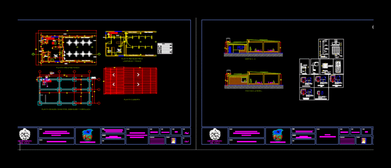 School Cafeteria DWG Block for AutoCAD