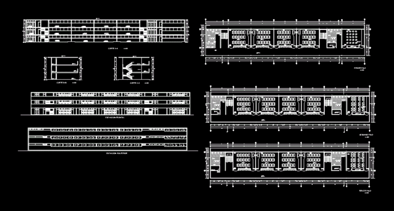 School Classrooms DWG Block for AutoCAD