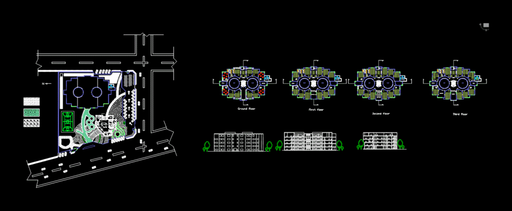 School Design DWG Block for AutoCAD