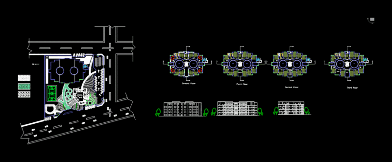 School Design DWG Block for AutoCAD