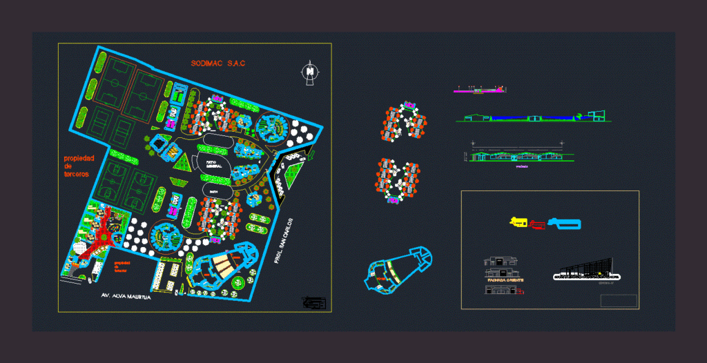 School DWG Block for AutoCAD