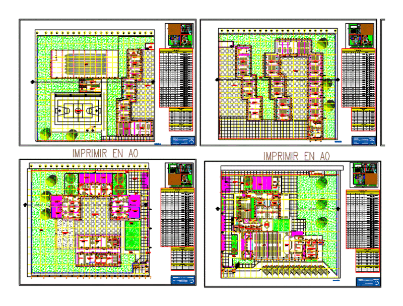 School DWG Block for AutoCAD