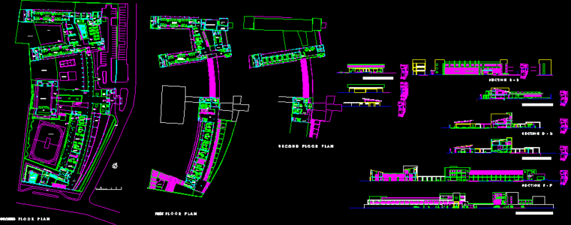 School DWG Block for AutoCAD
