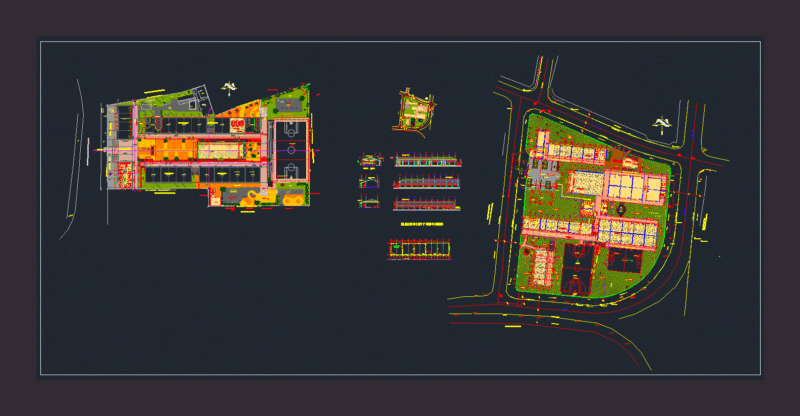 School DWG Block for AutoCAD