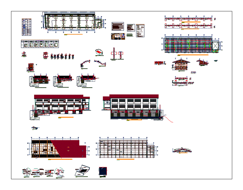 School DWG Block for AutoCAD