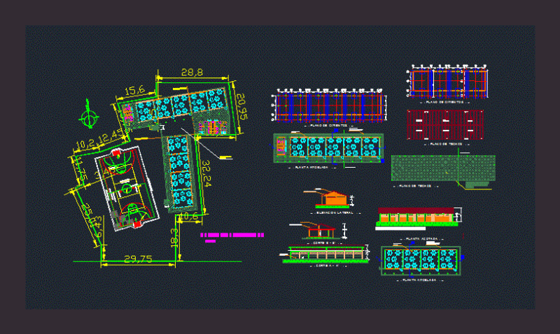 School DWG Section for AutoCAD