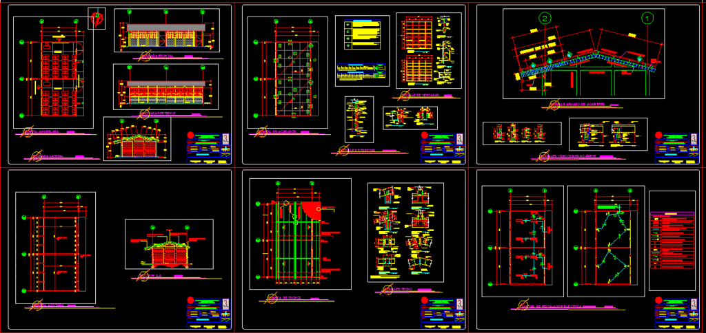 School Enlargement DWG Block for AutoCAD