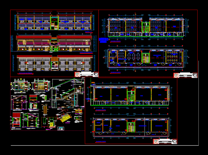 School In Rural Area DWG Detail for AutoCAD