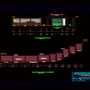 School Perimeter Fence DWG Block for AutoCAD | Designs CAD