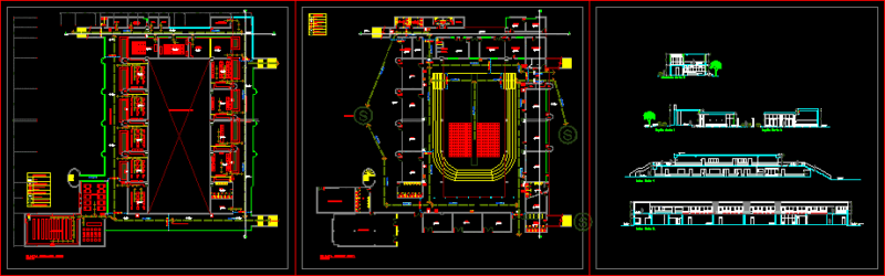 School San Juan DWG Section for AutoCAD