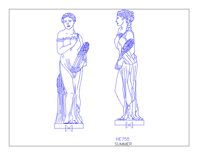 Sculpture DWG Block for AutoCAD