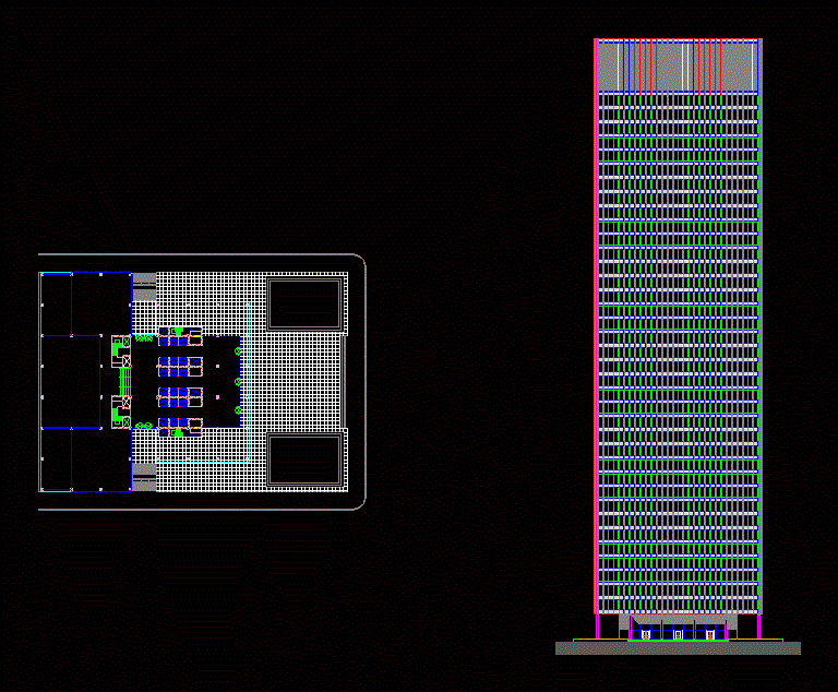 Seagram Building 2D DWG Block for AutoCAD • Designs CAD