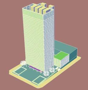 Seagram Building Cad 3D DWG Model for AutoCAD