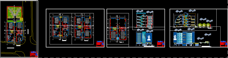 Secondary School DWG Block for AutoCAD