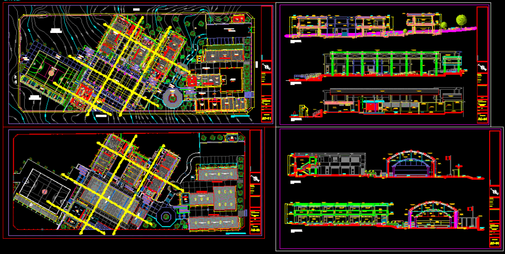 Secondary School DWG Plan for AutoCAD