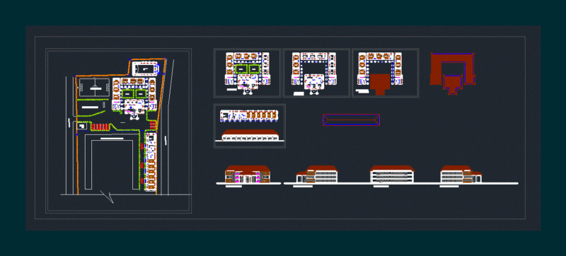 Secondary School DWG Section for AutoCAD