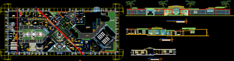 Sectoral Administrative Center DWG Block for AutoCAD