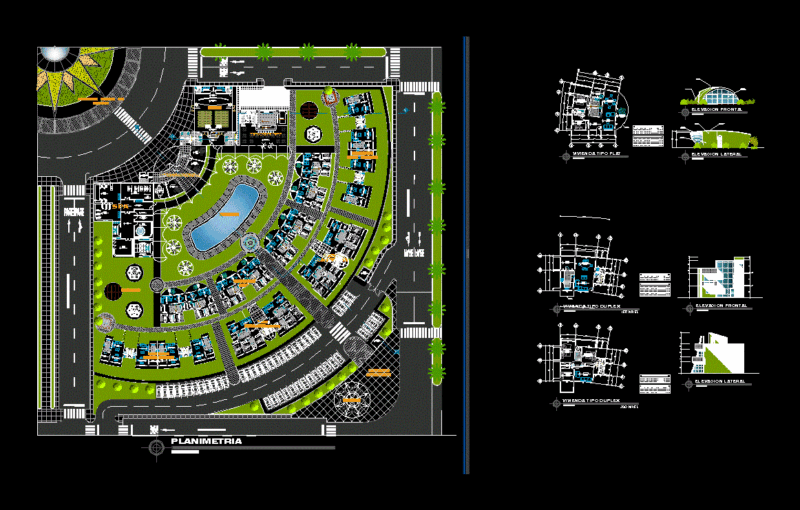 Self-Sustaining Residential Complex DWG Block for AutoCAD
