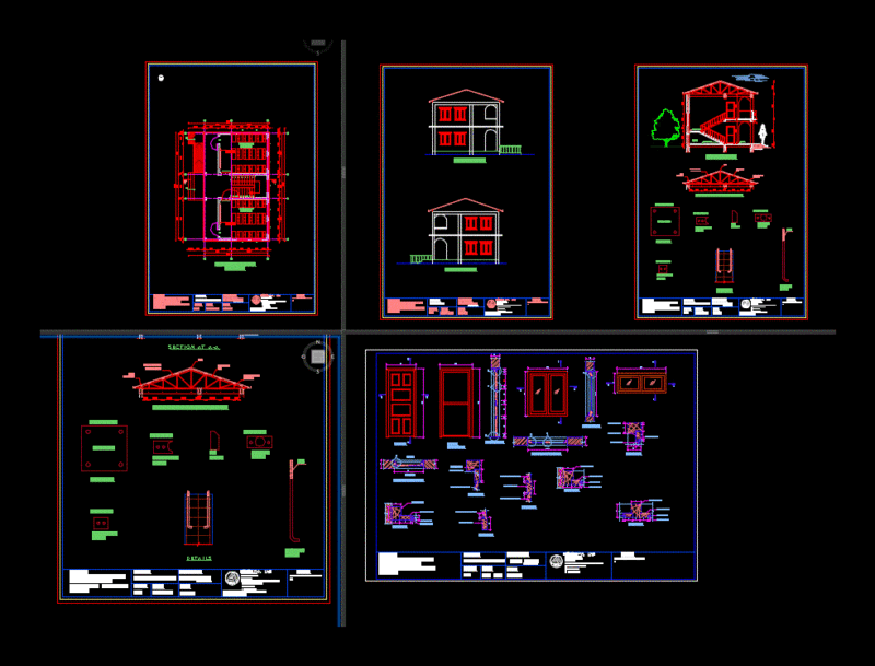Senior High School DWG Section for AutoCAD